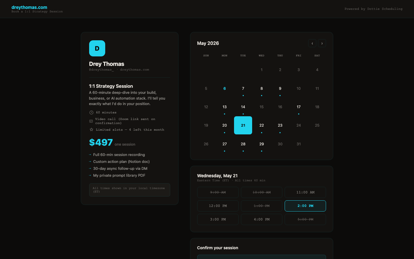 Booking & Scheduling Demo