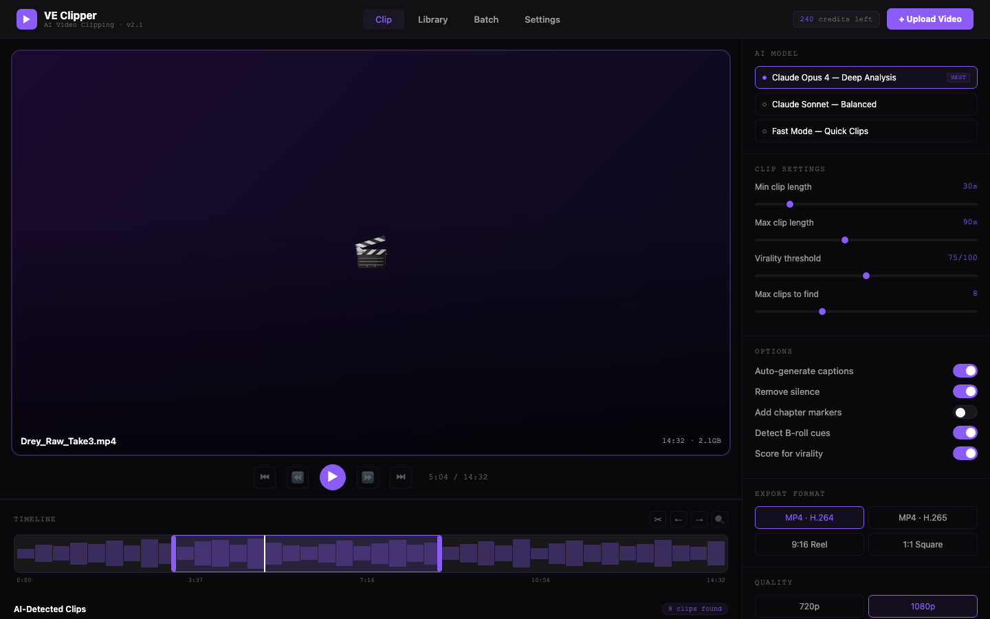AI Video Clipper Tool Demo