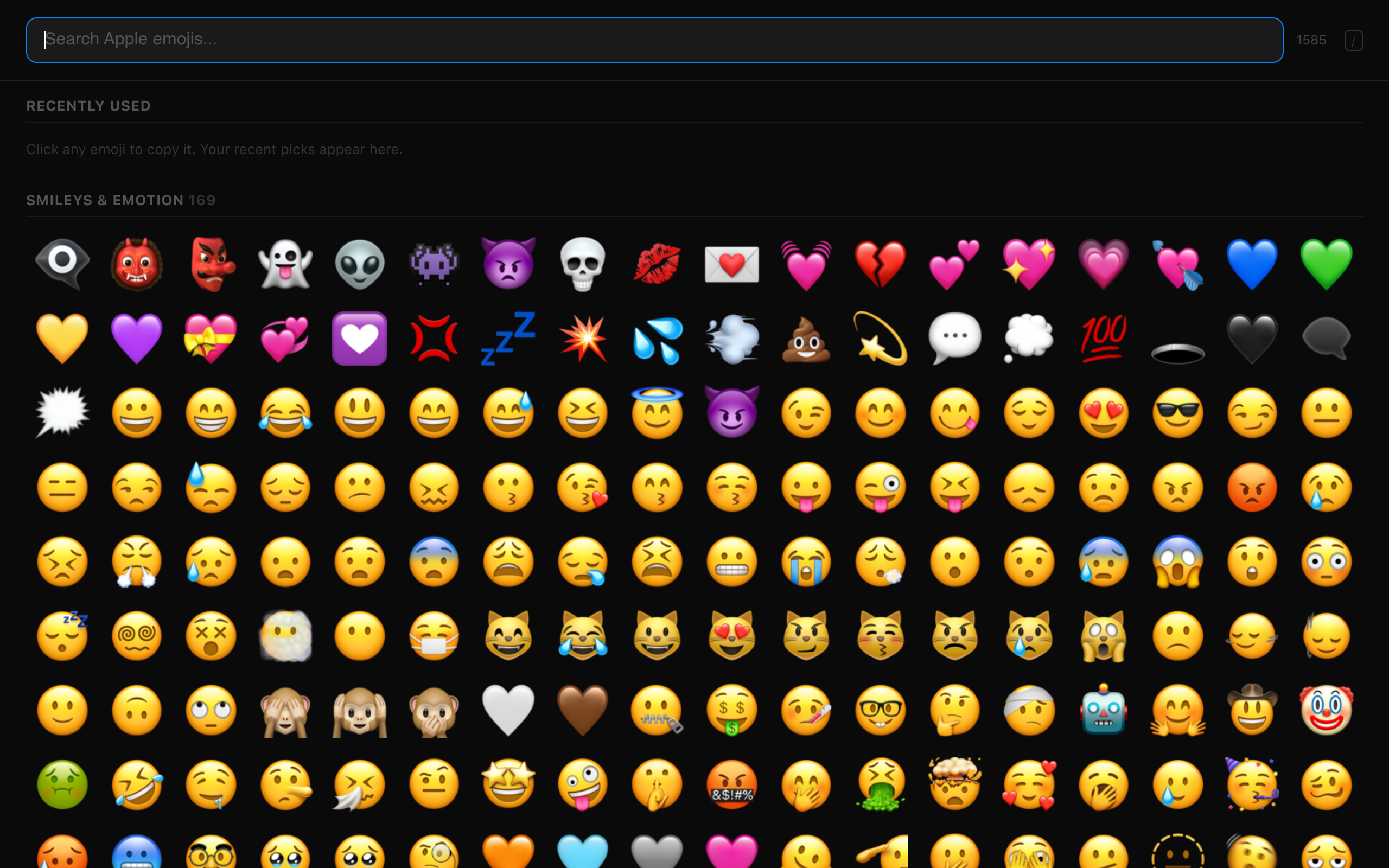 Apple Emoji Picker