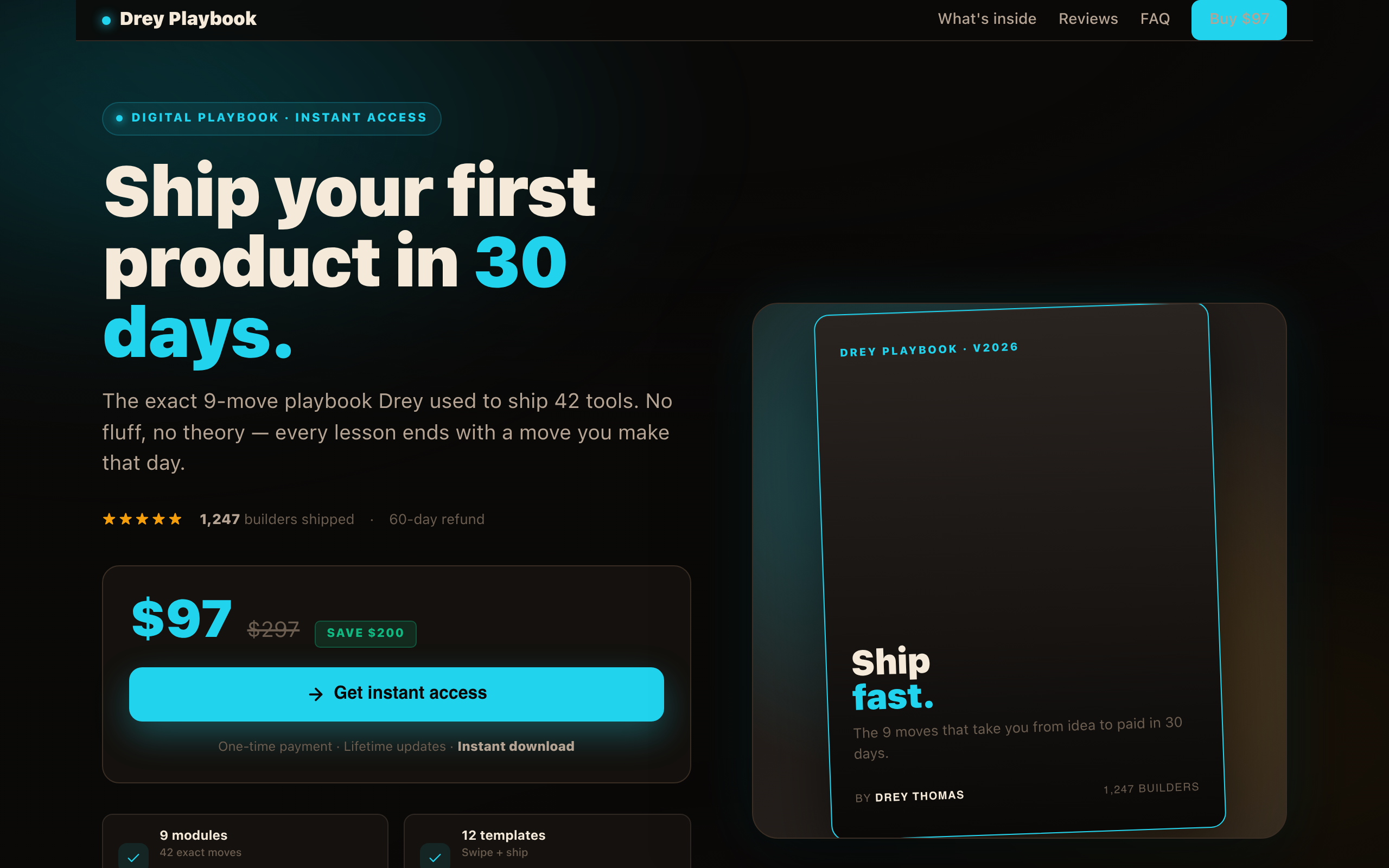 Drey Playbook — Course Landing Page
