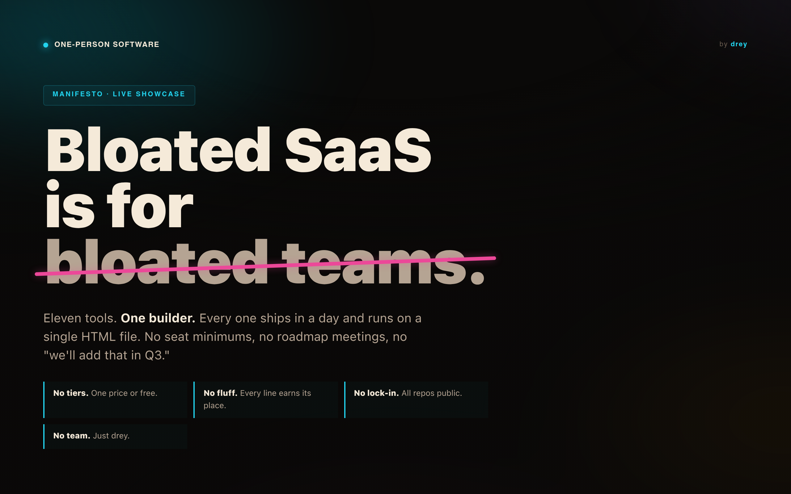 One-Person Software Showcase